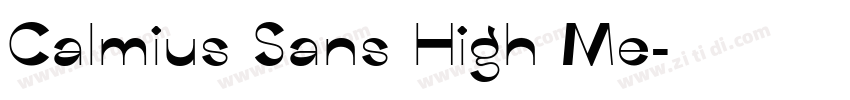 Calmius Sans High Me字体转换